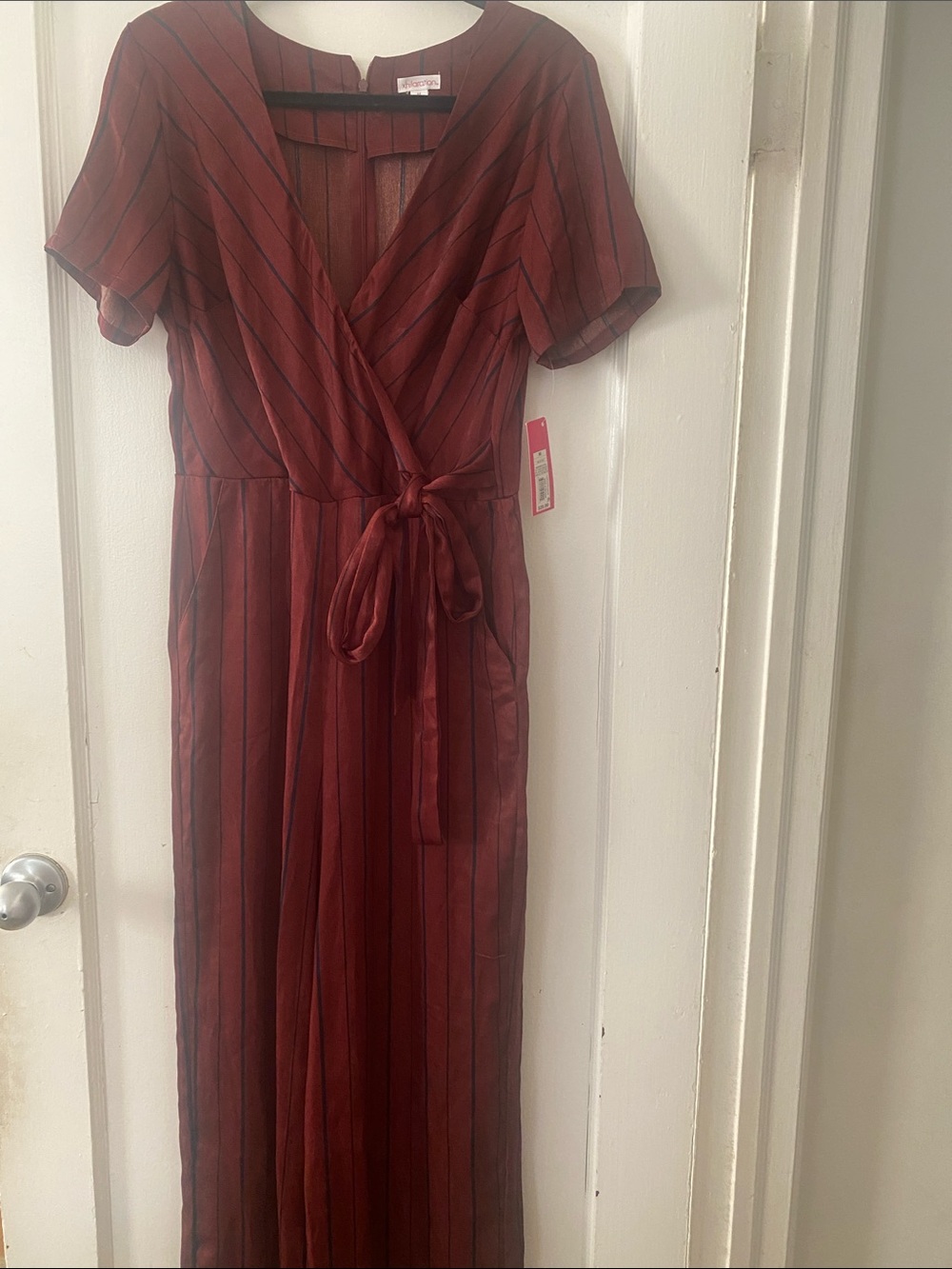 Xhilaration Rust Red and black jumpsuit
